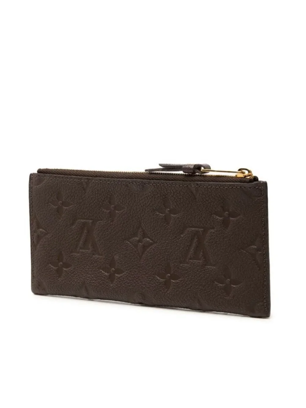 Louis Vuitton Monogram Empreinte Portefeuille Curies Coin Purse Pouch Brown